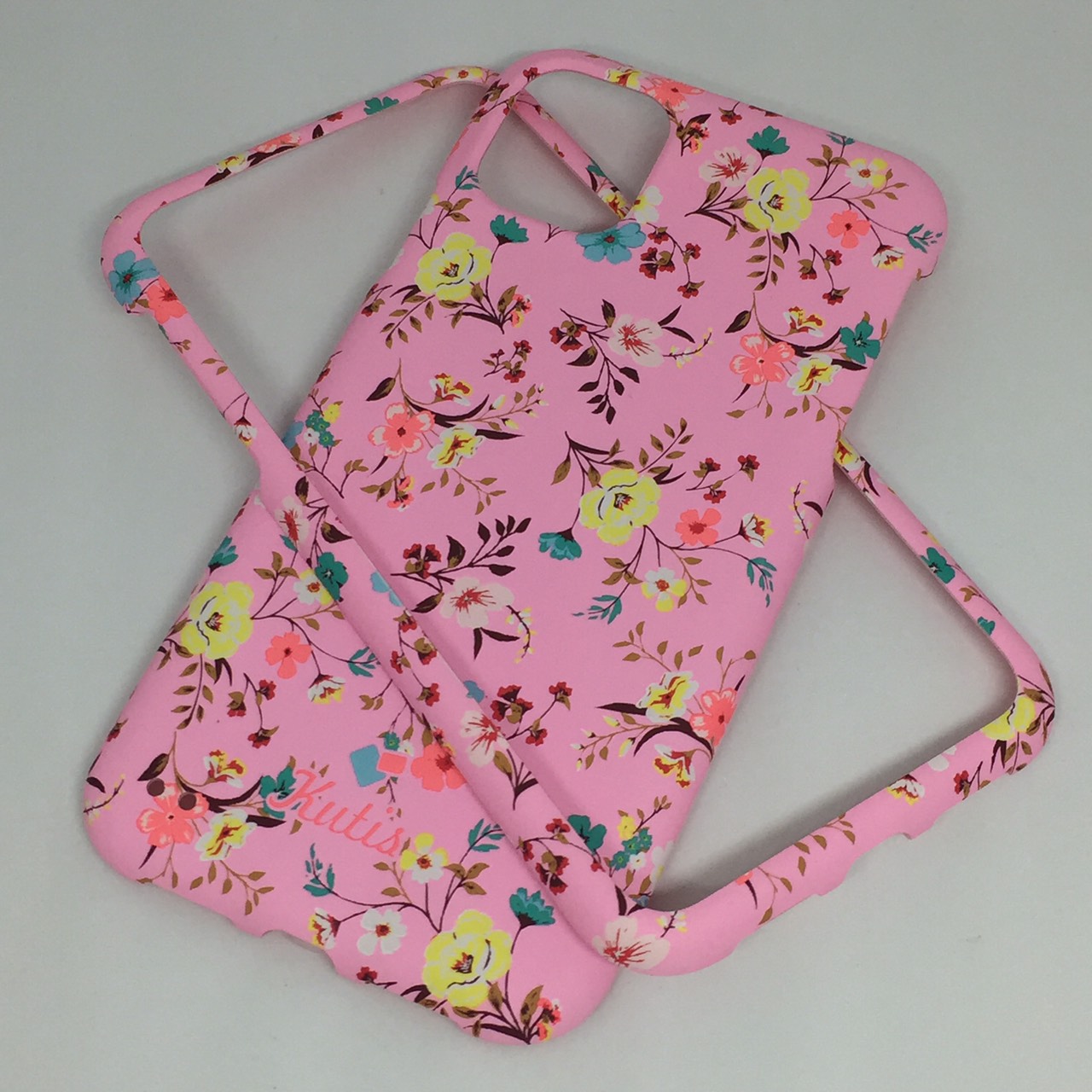 เคสคูทิส (Kutis) ไอโฟน11 (ลายดอกไม้ พื้นหลังสีชมพู)มาใหม่ เคสประกบหน้า-หลัง