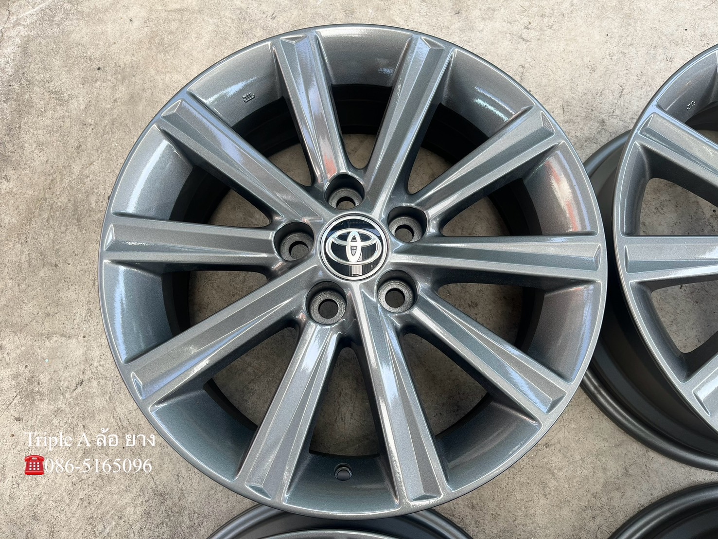 ✨ล้อแม็ก 5รู114✨Toyota Camry (ลาย 10 ก้าน) ขอบ 17 สีเทา💖สวยกริ๊บ💖