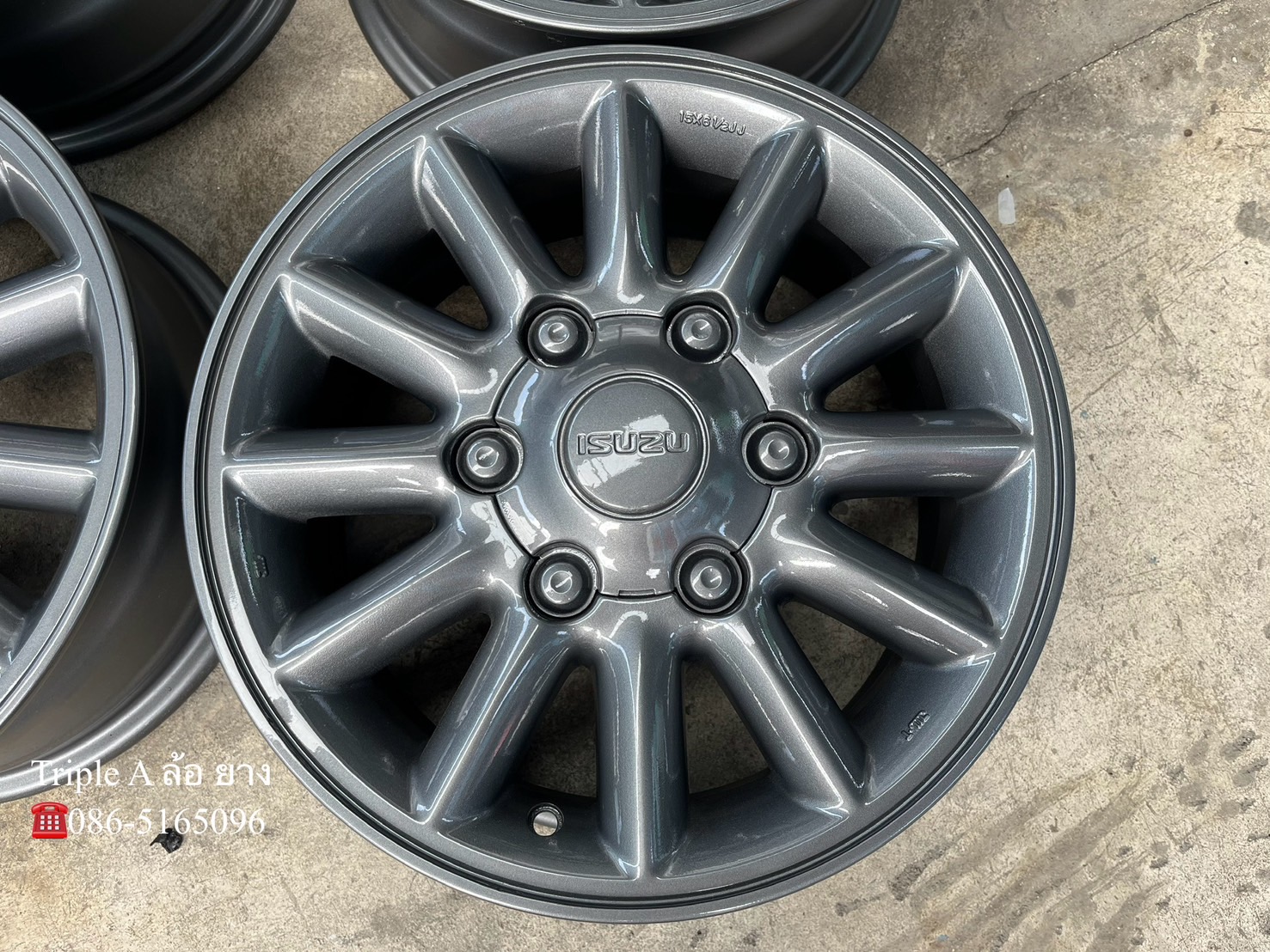 ✨ล้อแม็ก✨6รู139✨ISUZU D-Max ขอบ 15 สีเทากัน💖สวยกริ๊บ💖