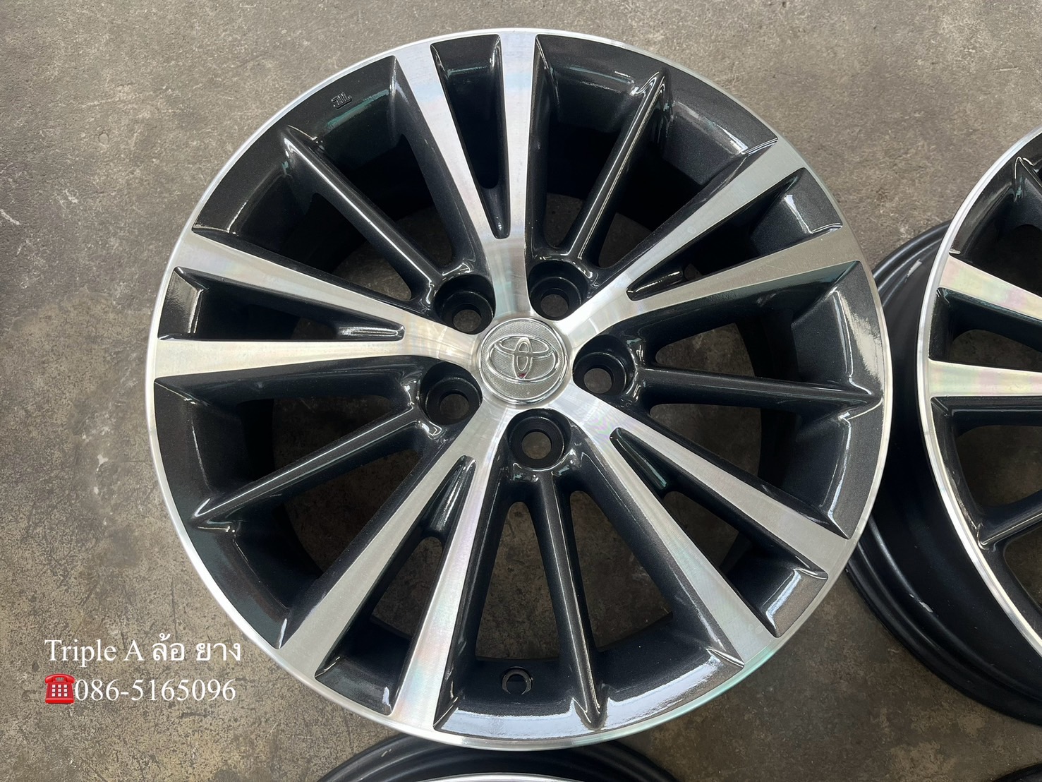 ✨ล้อแม็ก 5รู100✨Toyota Altis ขอบ 16 เทาหน้าเงา💖สวยกริ๊บ💖