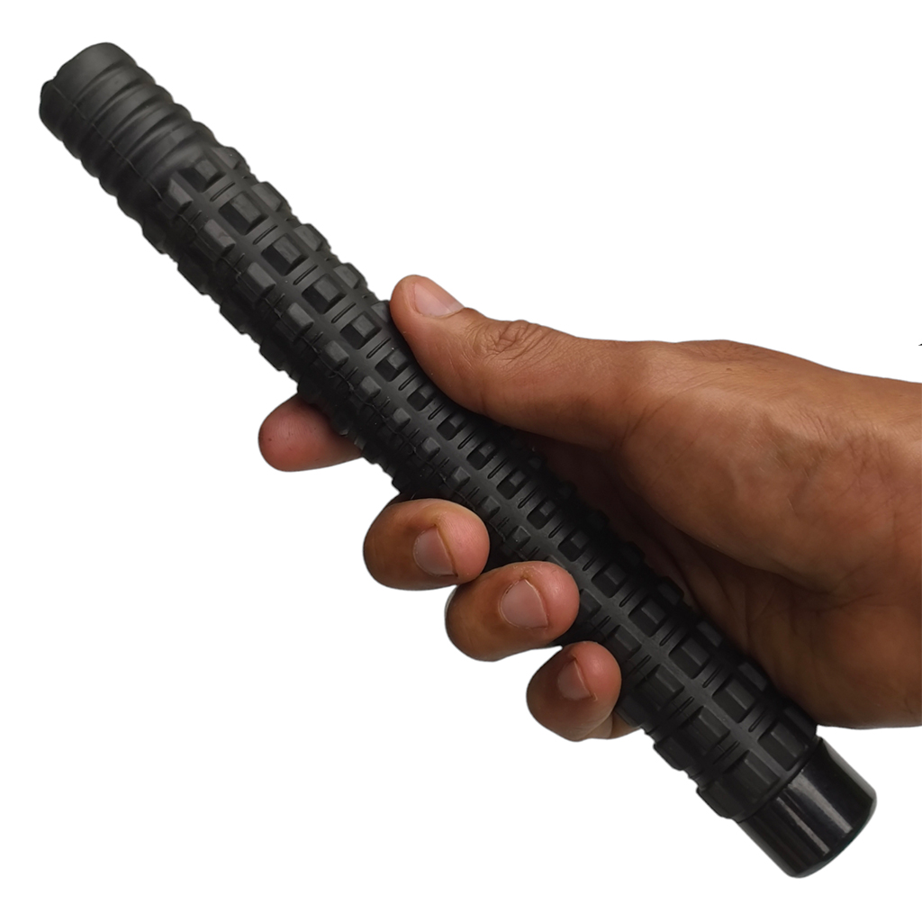 ดิ้ว กระบองดิ้วยืดหดได้ ก้านดิ้วสีดำ ขนาด 24.8 นิ้ว (63 ซม.) พร้อมซองไนล่อนร้อยเข็มขัดสำหรับเก็บดิ้ว