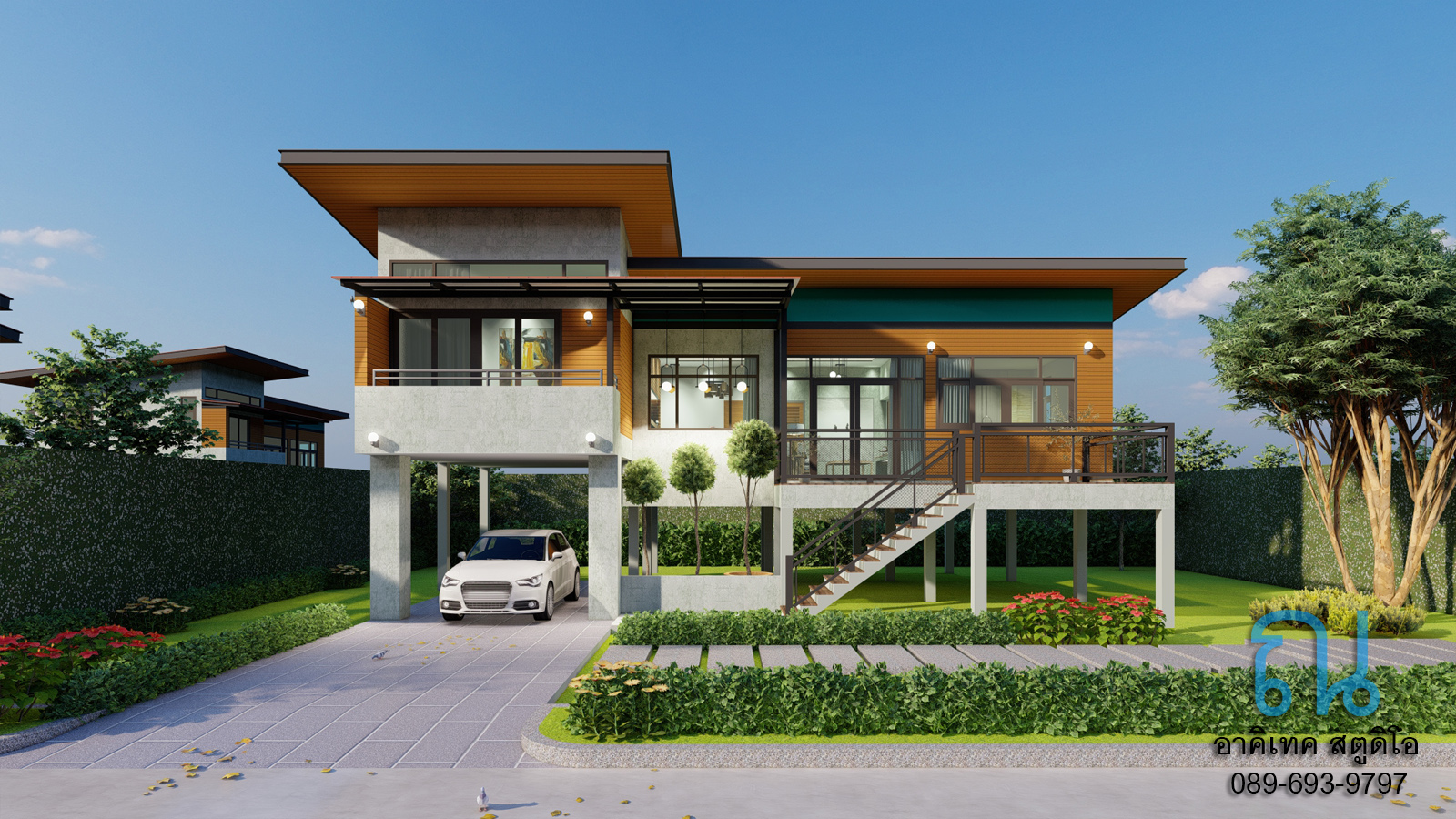 แบบบ้านชั้นครึ่ง สไตล์ลอฟท์ NA-118 ขนาด 141 ตร.ม. 3 ห้องนอน 2 ห้องน้ำ