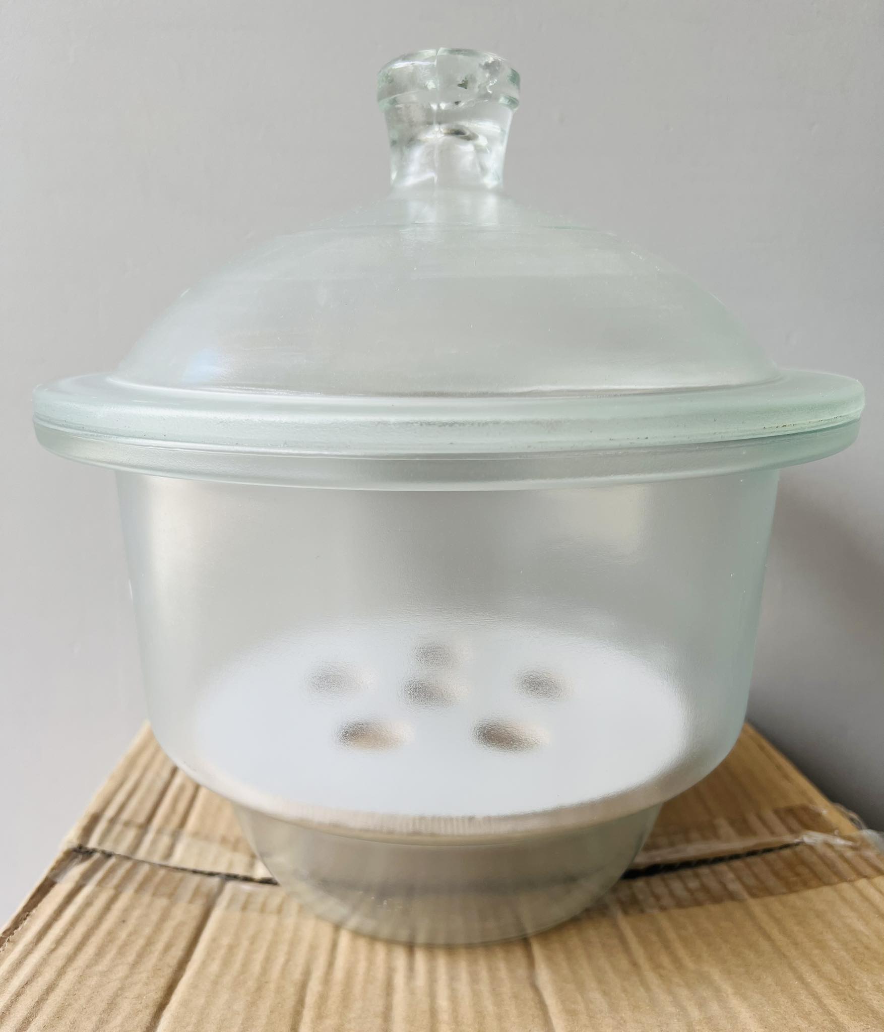 โถดูดความชื้นพร้อมเพลทเซรามิก: Dessicator, Plain w/Lid, Porcelain