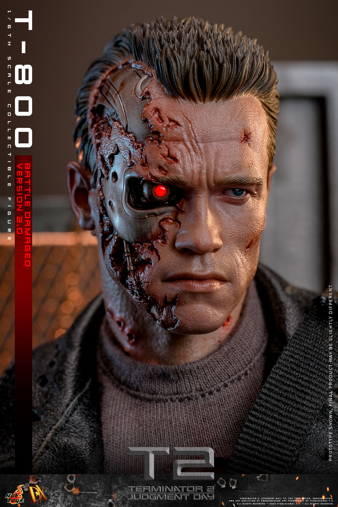 Hot Toys DX46 Terminator 2: Judgment Day - T-800 (Battle Damaged Version 2.0)
