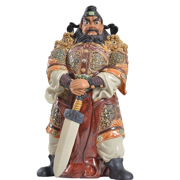 จงขุย (Zhong Kui ) มหาเทพผู้ปราบมาร ขับไล่สิ่งชั่วร้าย คุ้มครองบ้าน ขนาดใหญ่สูง 50 cm.