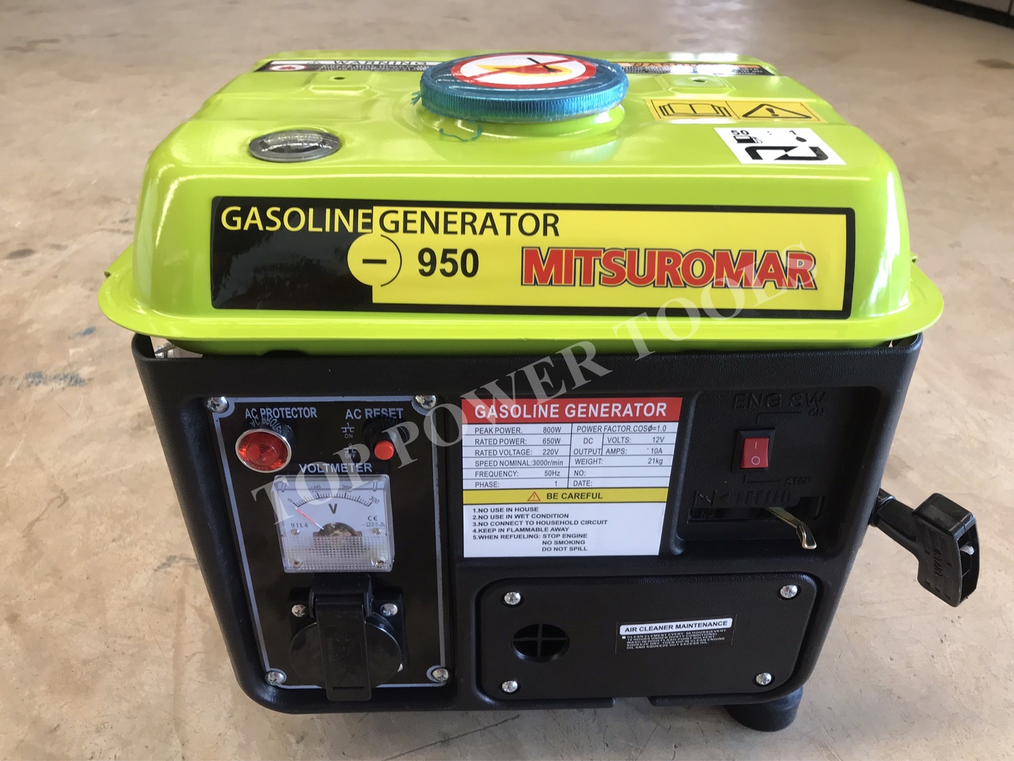 เครื่องปั่นไฟเบนซิน TU-950 (650W.)MITSUROMAR