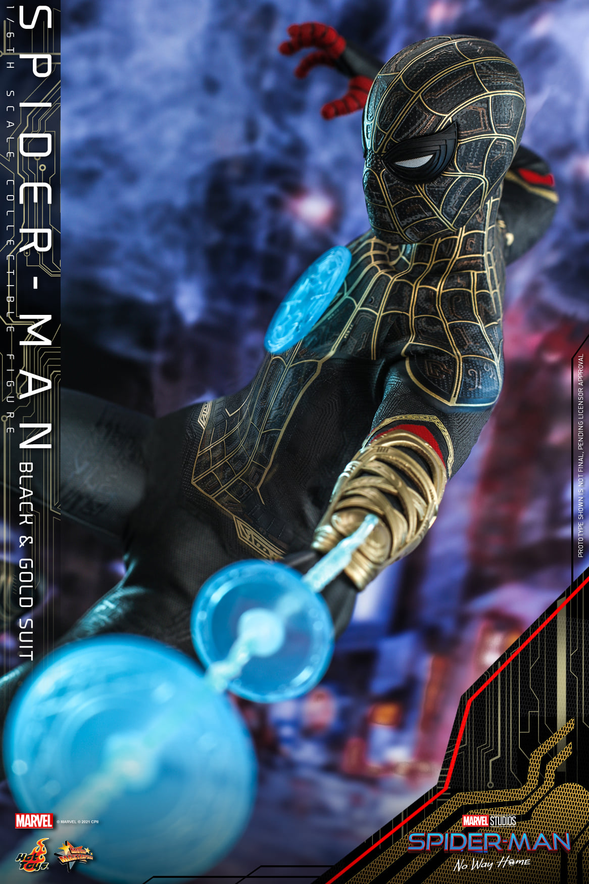 Hot Toys MMS604 1/6 Spider-Man: No Way Home - Spider-Man (Black & Gold Suit)