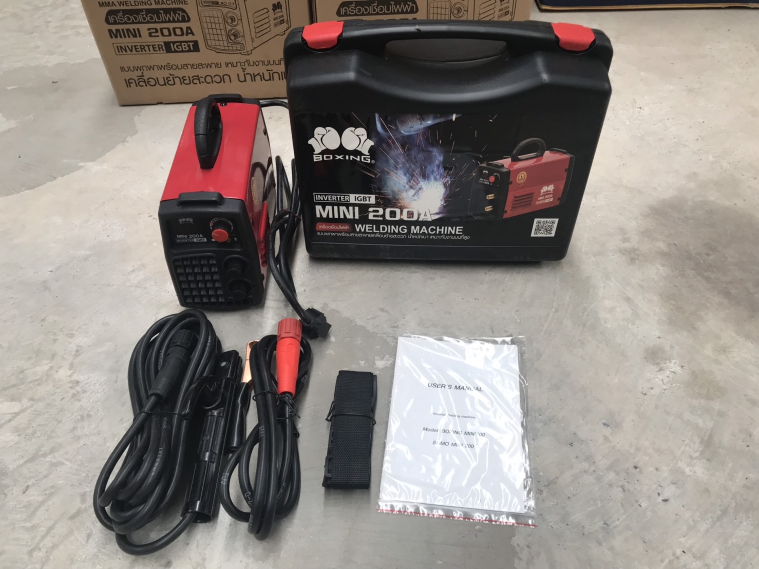 ตู้เชื่อมอินเวอร์เตอร์ IGBT MINI 200A BOXING(ฟรีค่าจัดส่ง)
