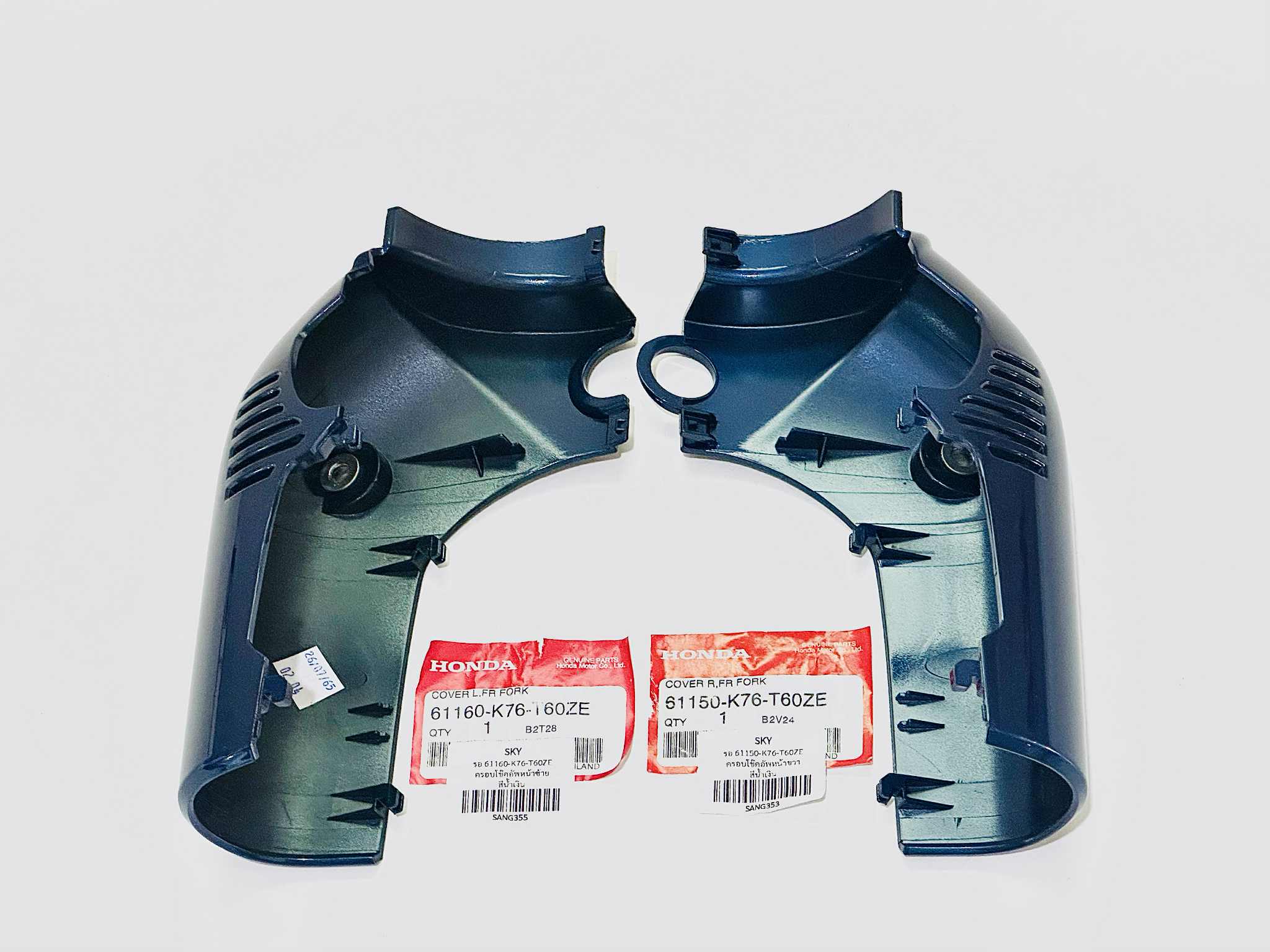 ฝาครอบโช๊ค Dream super cub ไฟเหลี่ยม สีแดง น้ำเงิน ดำ แท้ศูนย์ 61160-K76-T60ZC+61150-K76-T60ZC / 61160-K76-T60ZE + 61150-K76-T60ZE ตามตัวเลือกสินค้า B47