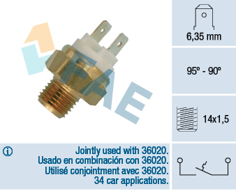 สวิทย์ความร้อนหม้อน้ำ BMW E30 (61311364272)