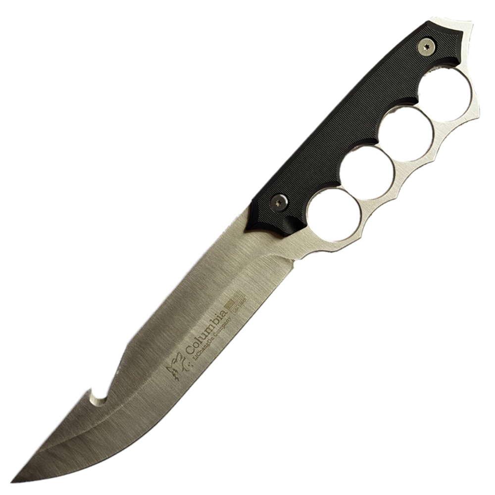 มีดใบตาย Columbia Gut Hook X10 ขนาด 13.6 นิ้ว (34.5 ซม.) ปลายตะขอ พร้อมปลอกมีดพลาสติก ABS ร้อยเข็มขัด