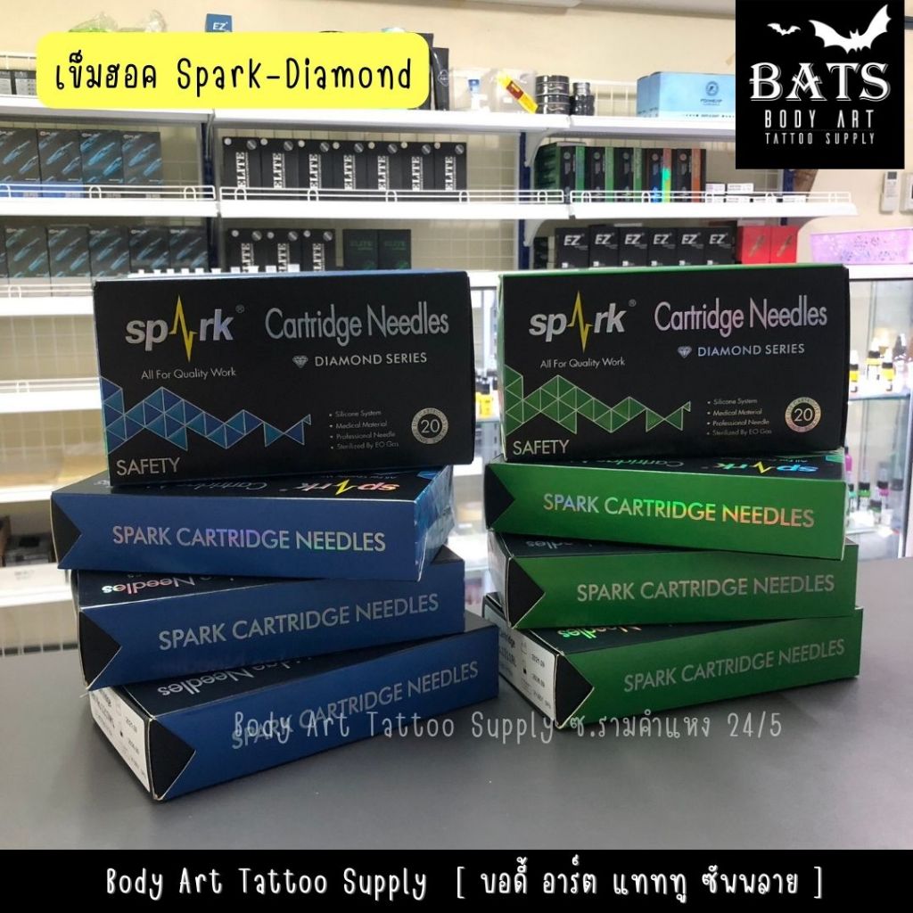 เข็มฮอคสักลาย Tattoo Spark-Diamond เดินเส้น ลงสี [1 กล่อง 20 ชิ้น] อุปกรณ์สักลาย