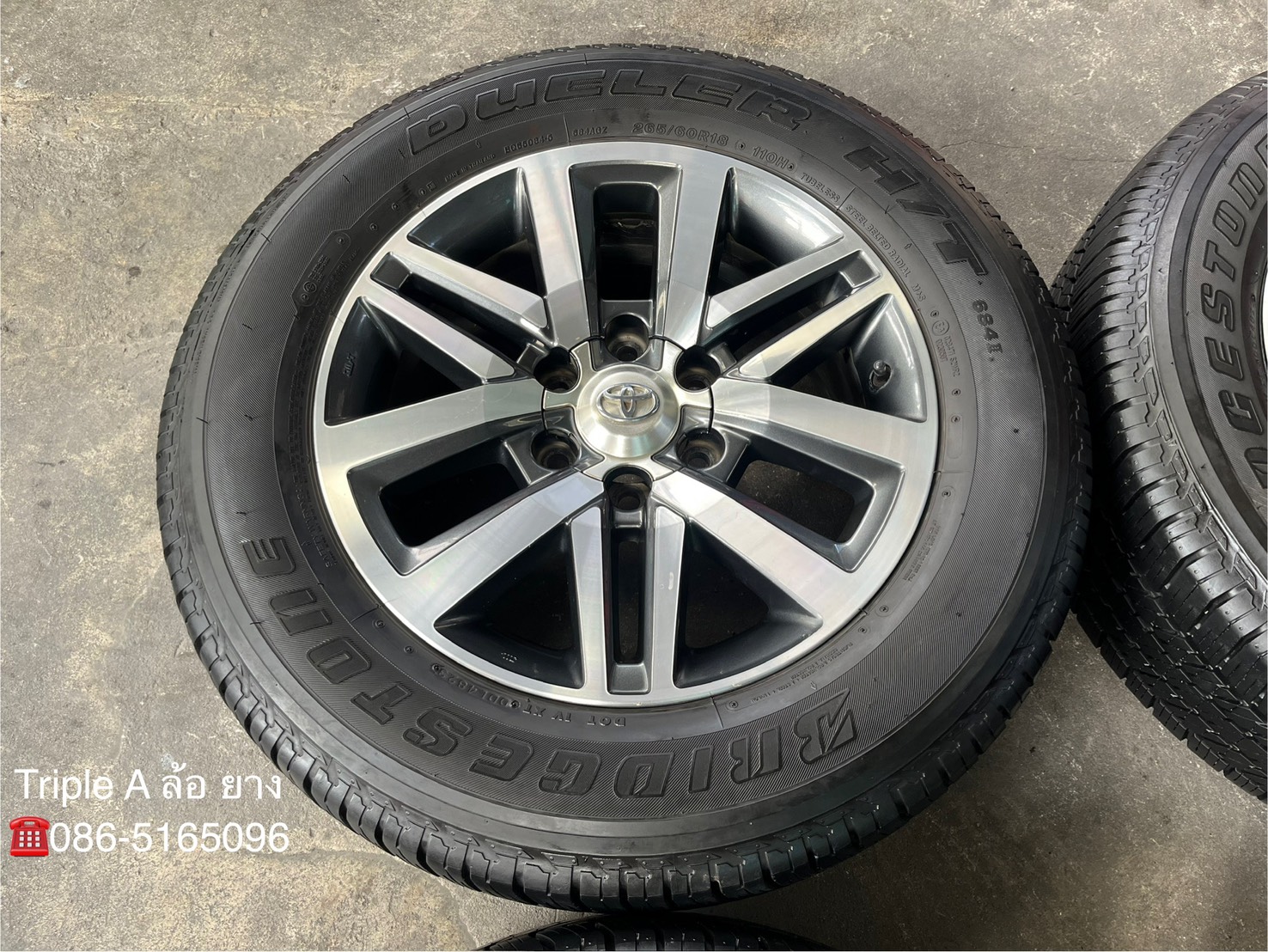 ✨ล้อแม็ก✨Toyota Fortuner ตัวท็อป ขอบ 18 พร้อมยาง 265-60-18 Bridgestone🌟ปลายปี 23🌟