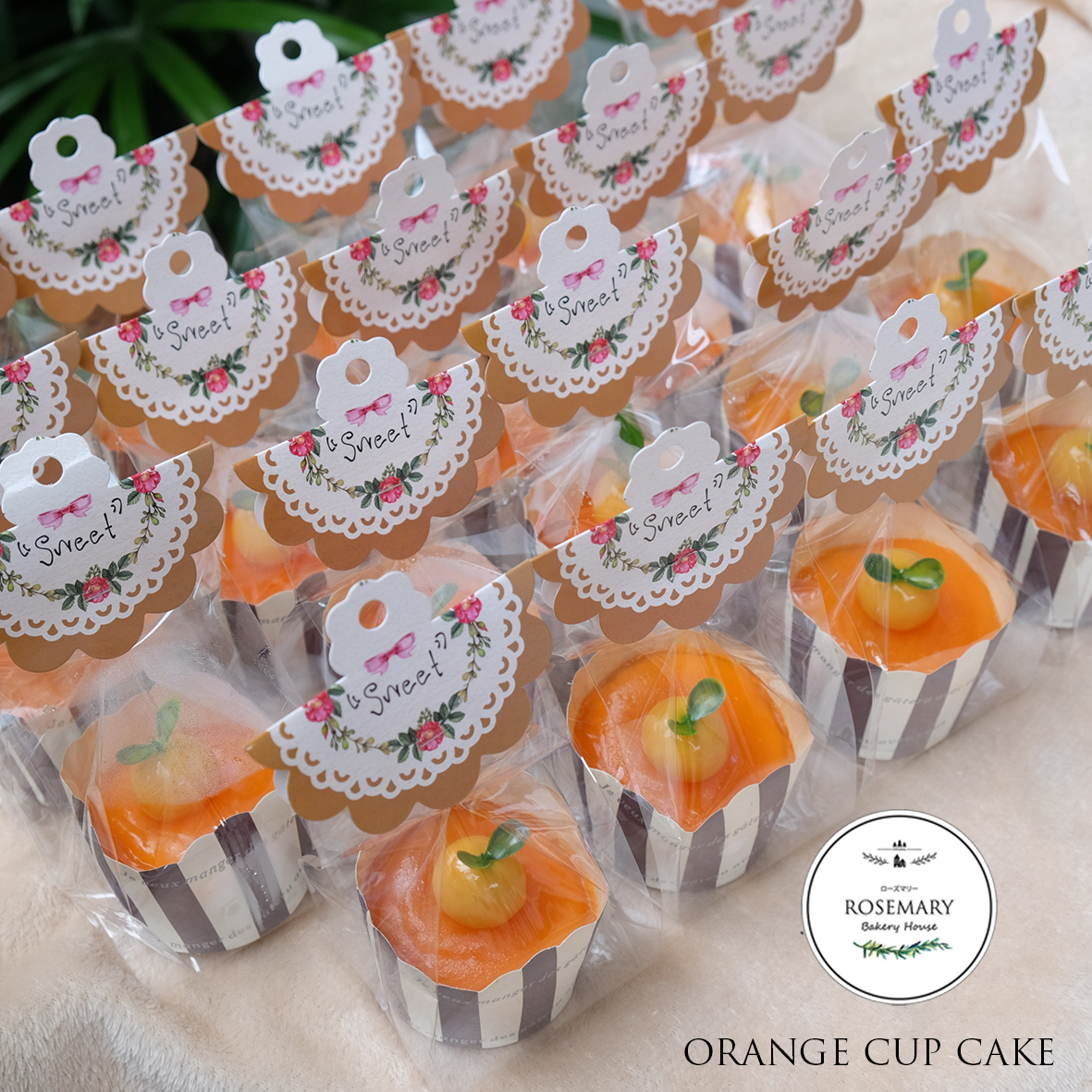 🍊 คัพเค้กส้ม🍊 (แบบใส่ถ้วยคัพเค้ก) Mandarine Orange Cupcake (ราคาต่อชิ้น)
