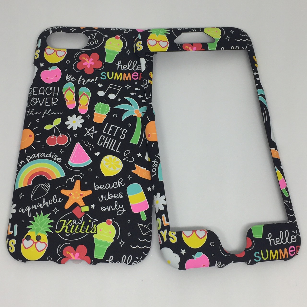 เคสคูทิส(Kutis) ไอโฟน7,8(ลายHello Summer)มาใหม่ เคสประกบหน้า-หลัง เคสเรืองแสง เคสลายวินเทจ ร้านSuperhero Klongthom