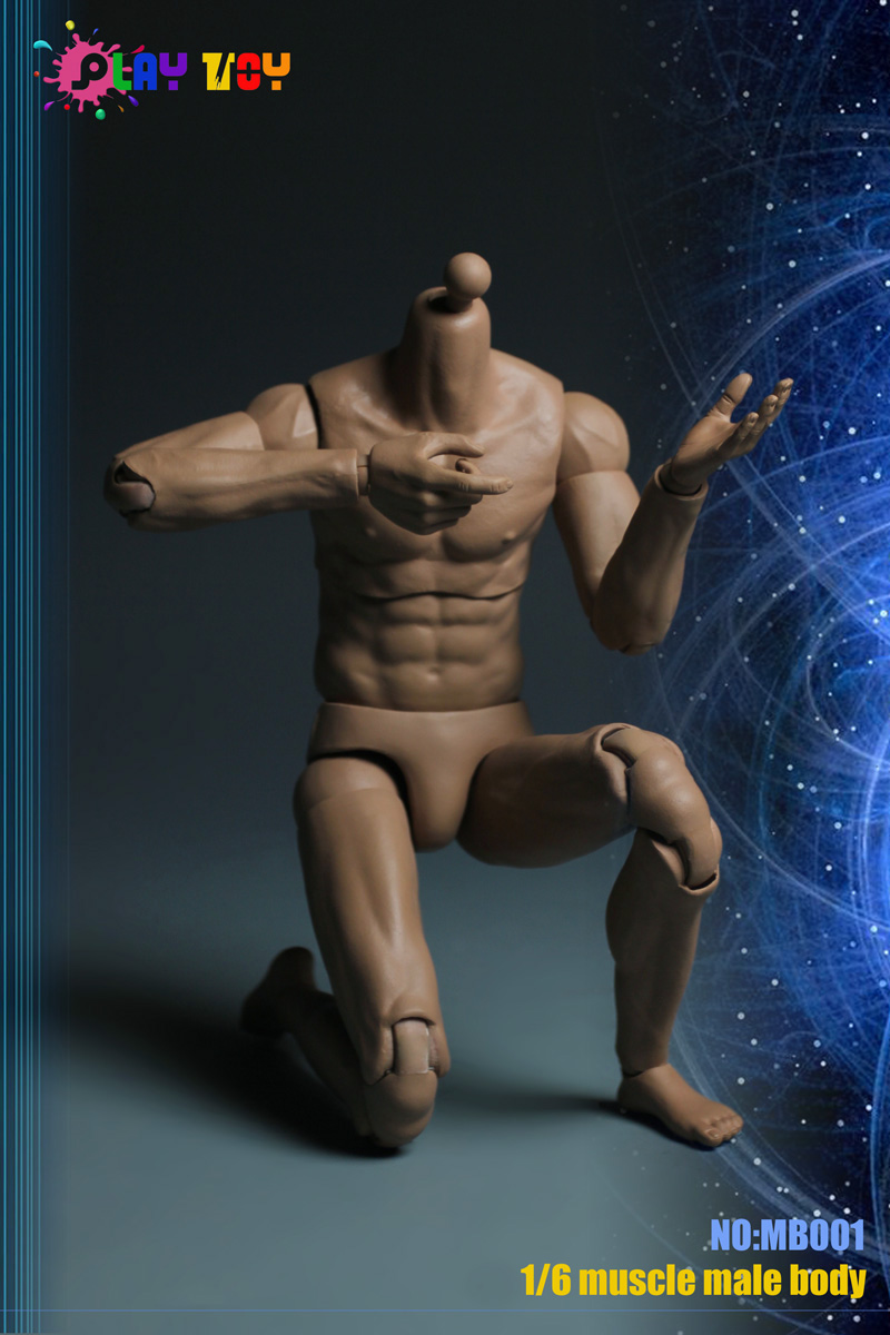 PLAY TOY MB001, MB002 1/6 Muscle male body with 2 joints on the arms