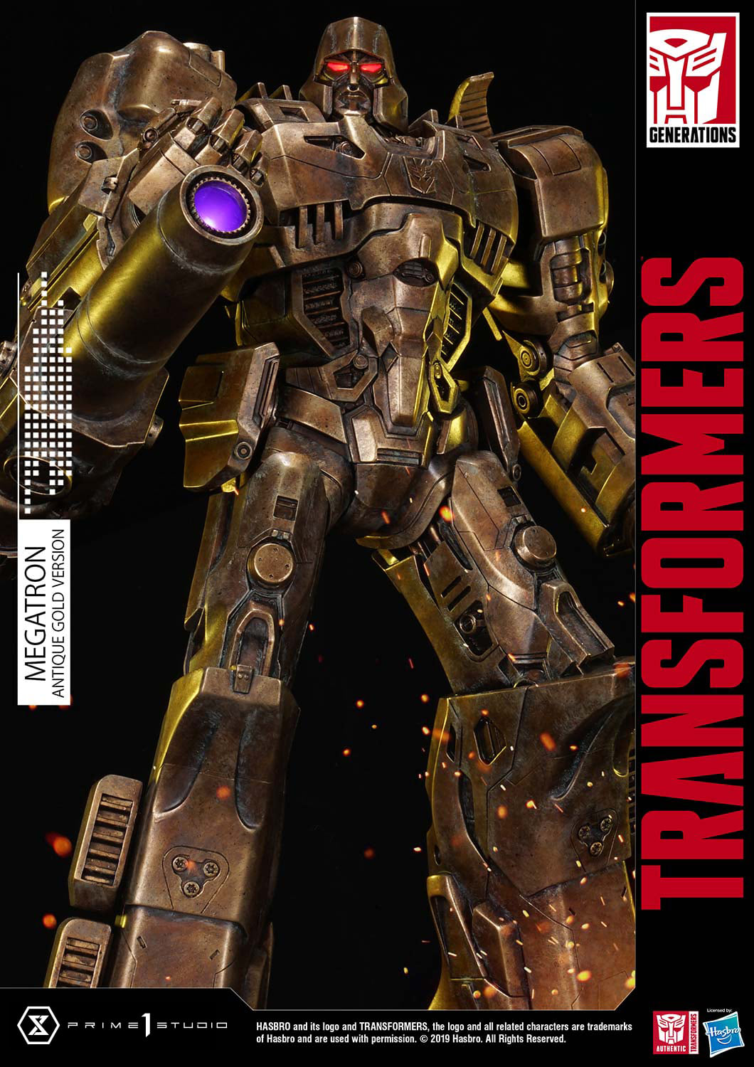 Prime 1 Studio PMTF-02AG Transformers G1 - Megatron (Antique Gold Version)