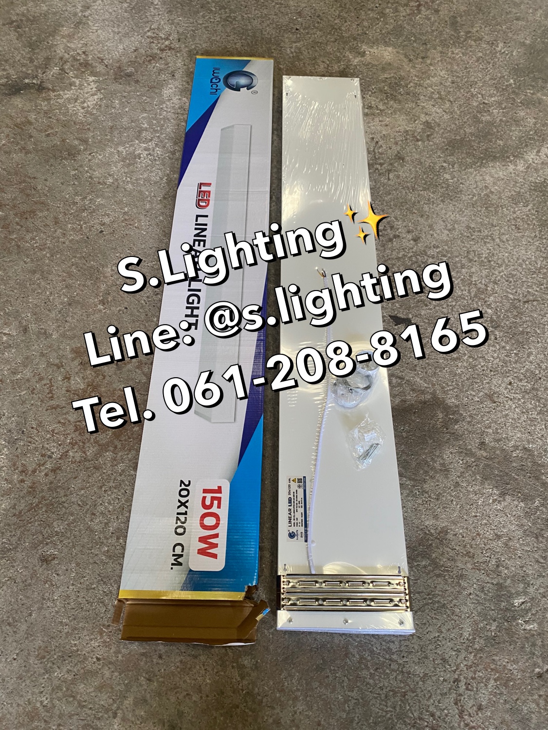 โคมไฟแขวนสลิงเพดาน Full Linear Office LED 150w แสงขาว