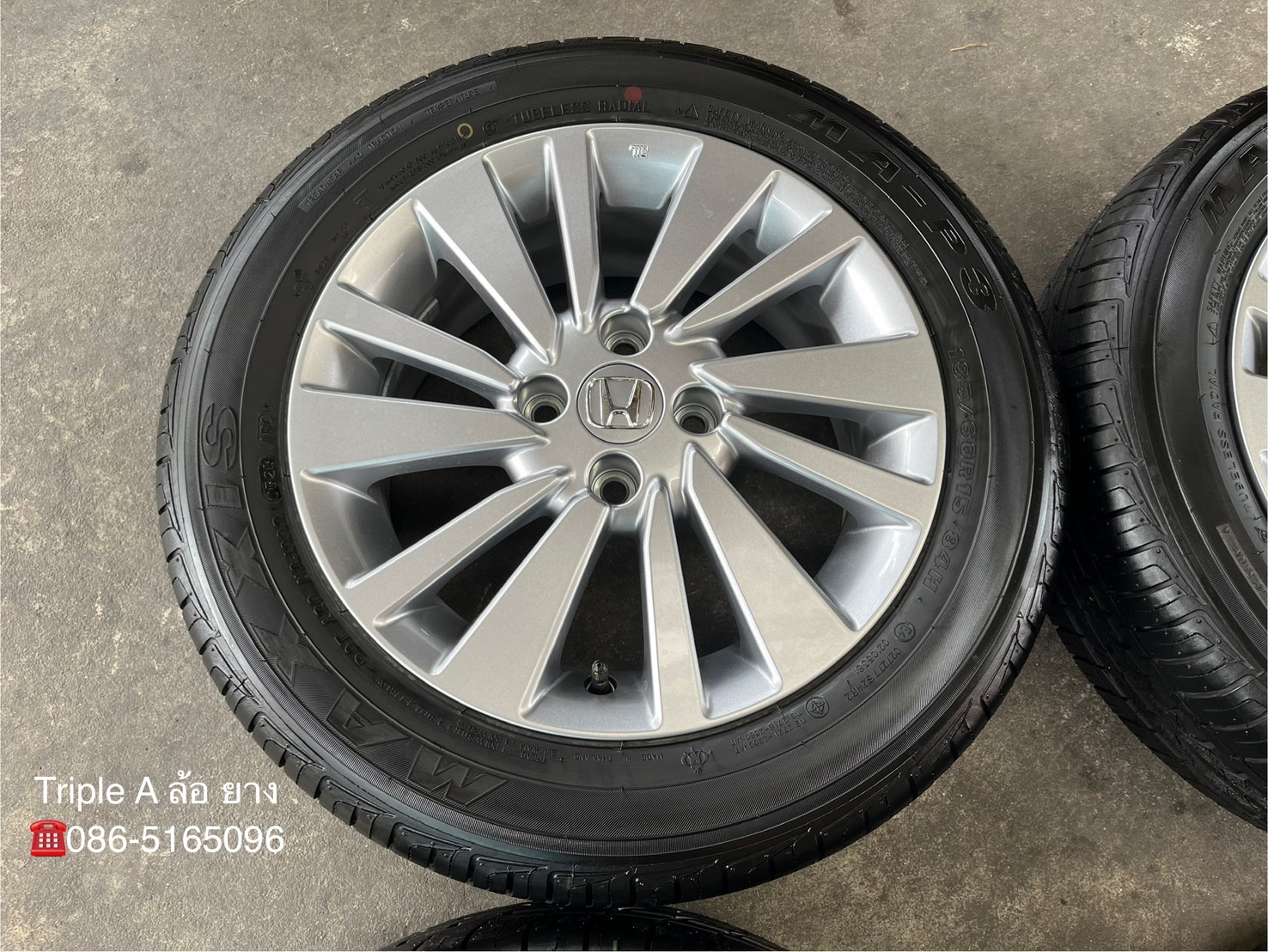 💥ปี 25💥✨ล้อแม็กป้ายแดง✨Honda City รุ่นใหม่ล่าสุด ขอบ 15 พร้อมยางใหม่ป้ายแดง 185-60-15 Maxxis💖