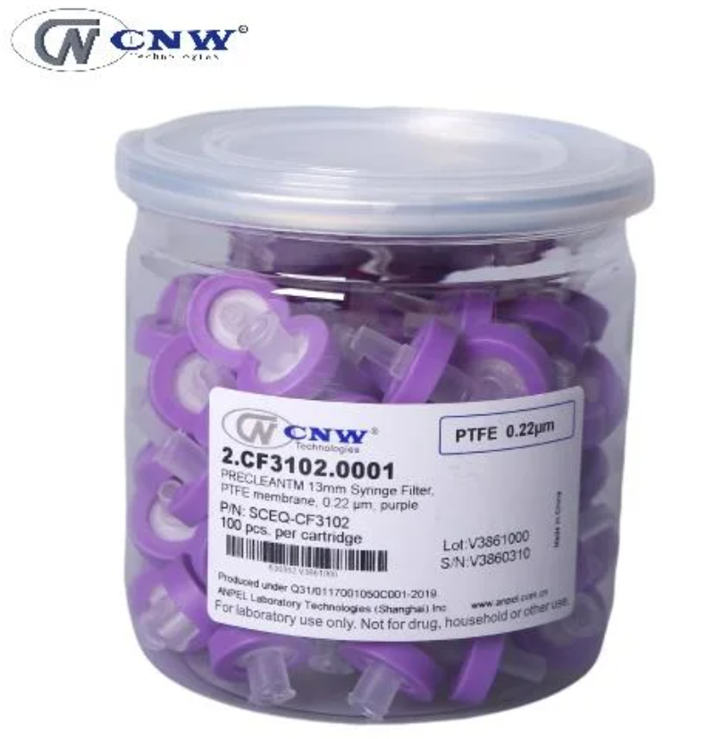 PRECLEAN™ 13mm Syringe Filter, PTFE (hydrophobic) membrane (100/pkg)