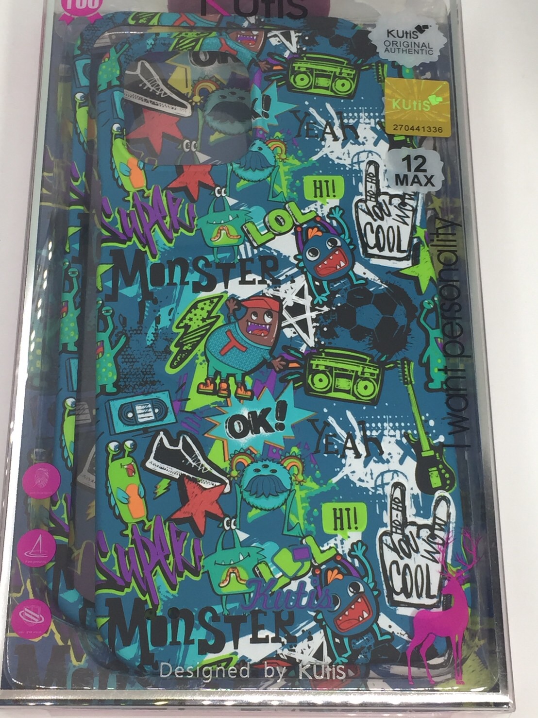 เคสคูทิส(Kutis)เคสไอโฟน12MAX(ลายMonster)มาใหม่ เคสประกบหน้า-หลัง เคสเรืองแสง เคสลายวินเทจ ร้านSuperhero Klongthom
