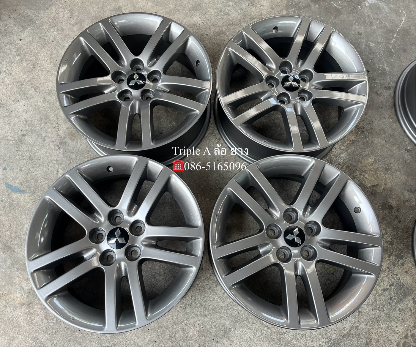 ✨ล้อแม็ก 5รู114✨Mitsu Spacewagon ขอบ 17 สีเทา💖สวยกริ๊บ💖