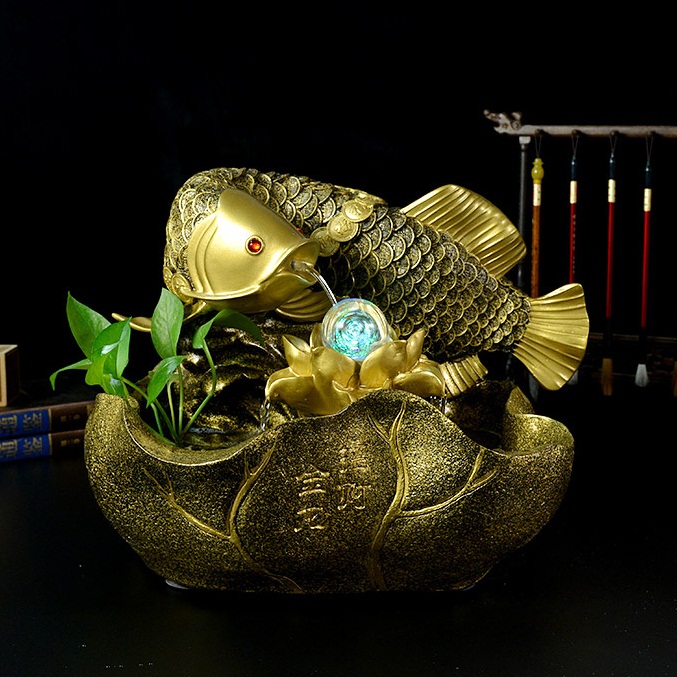 อ่างบัว,อ่างปลาทอง Lucky Golden Dragon Fish ประดับตกแต่งห้องรับแขก,ห้องทำงาน แก้ฮวงจุ้ย