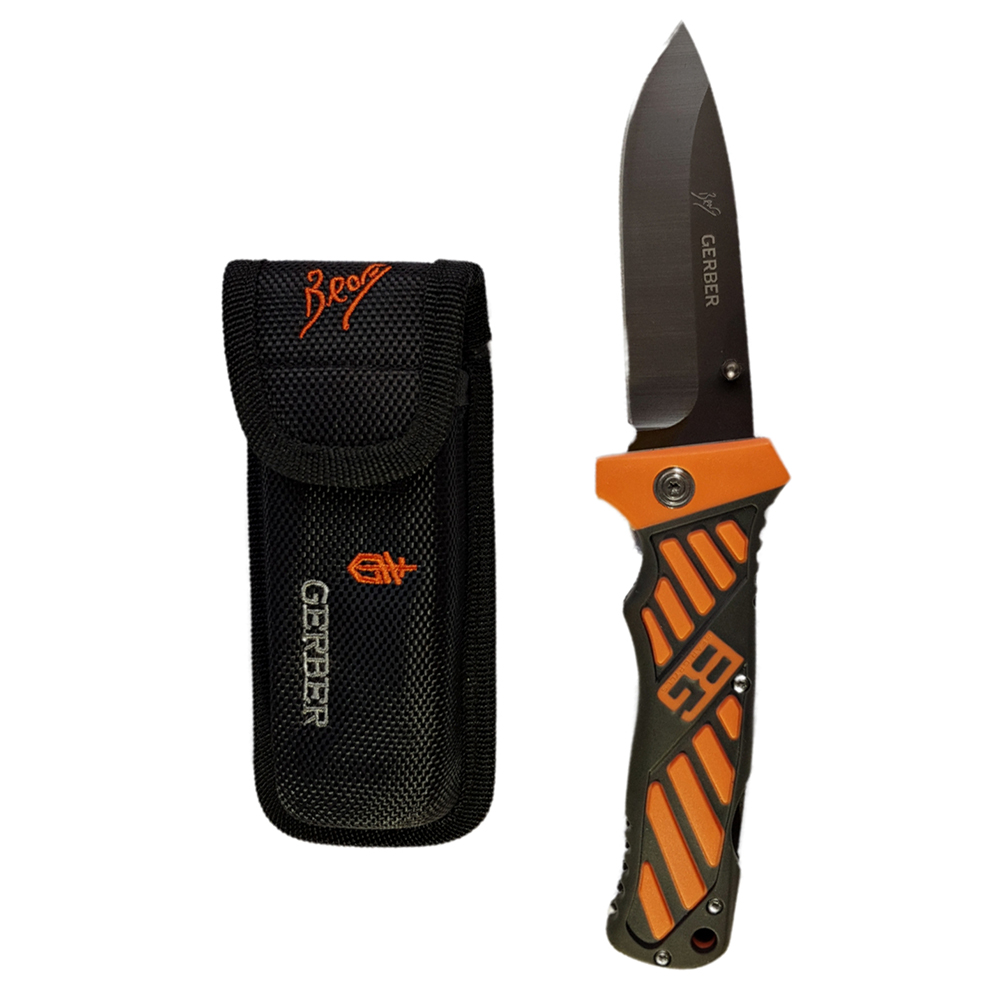 GERBER Folding Sheath Knife มีดพับขนาด 8.7 นิ้ว (22.2 ซม.) พร้อมปลอกเก็บมีดร้อยเข็มขัด