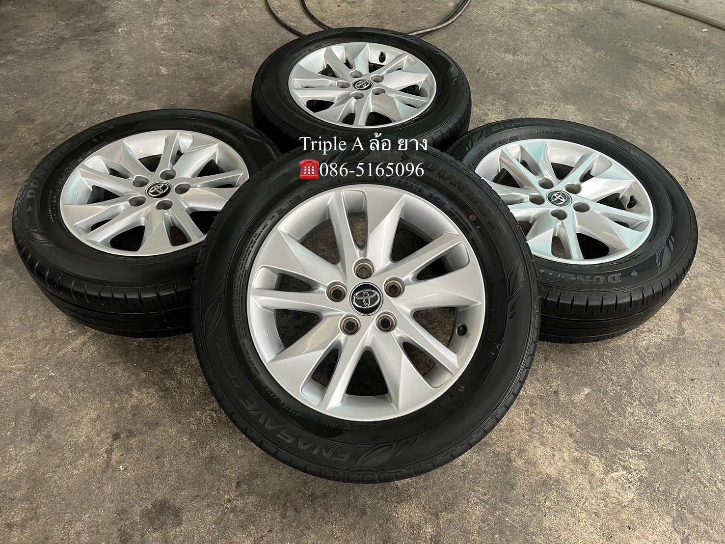 ✨ล้อแม็ก 5รู114✨Toyota Innova ขอบ 16 แถมยาง 205-65-16 Dunlop ปลายปี 21