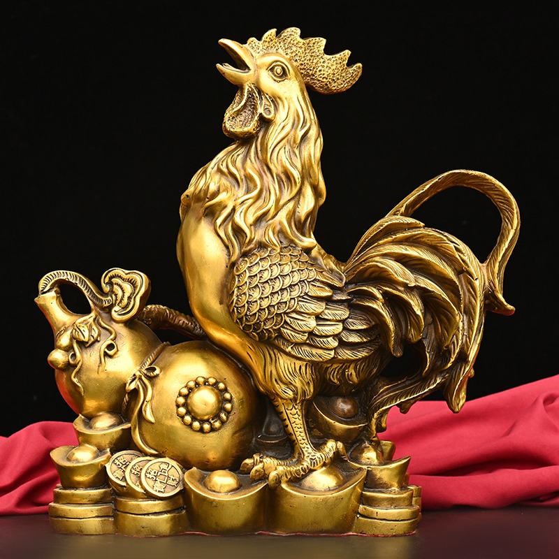 ไก่ขนทรัพย์ สัตว์มหามงคลเสริมดวงการเงิน,การค้าขาย,อำนาจบารมี งานทองเหลือง