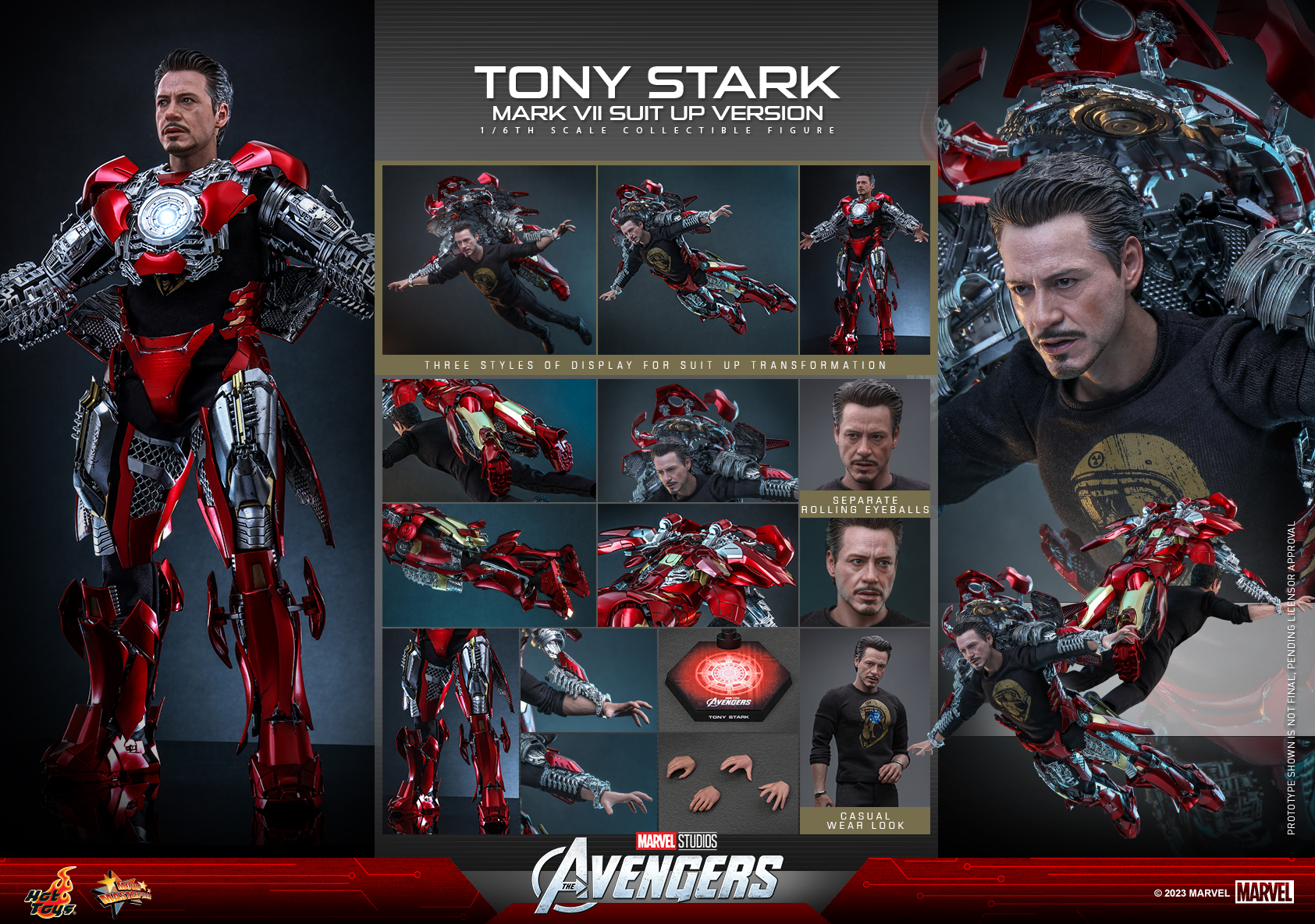 Hot Toys MMS718 1/6 The Avengers - Tony Stark (Mark VII Suit up Version)