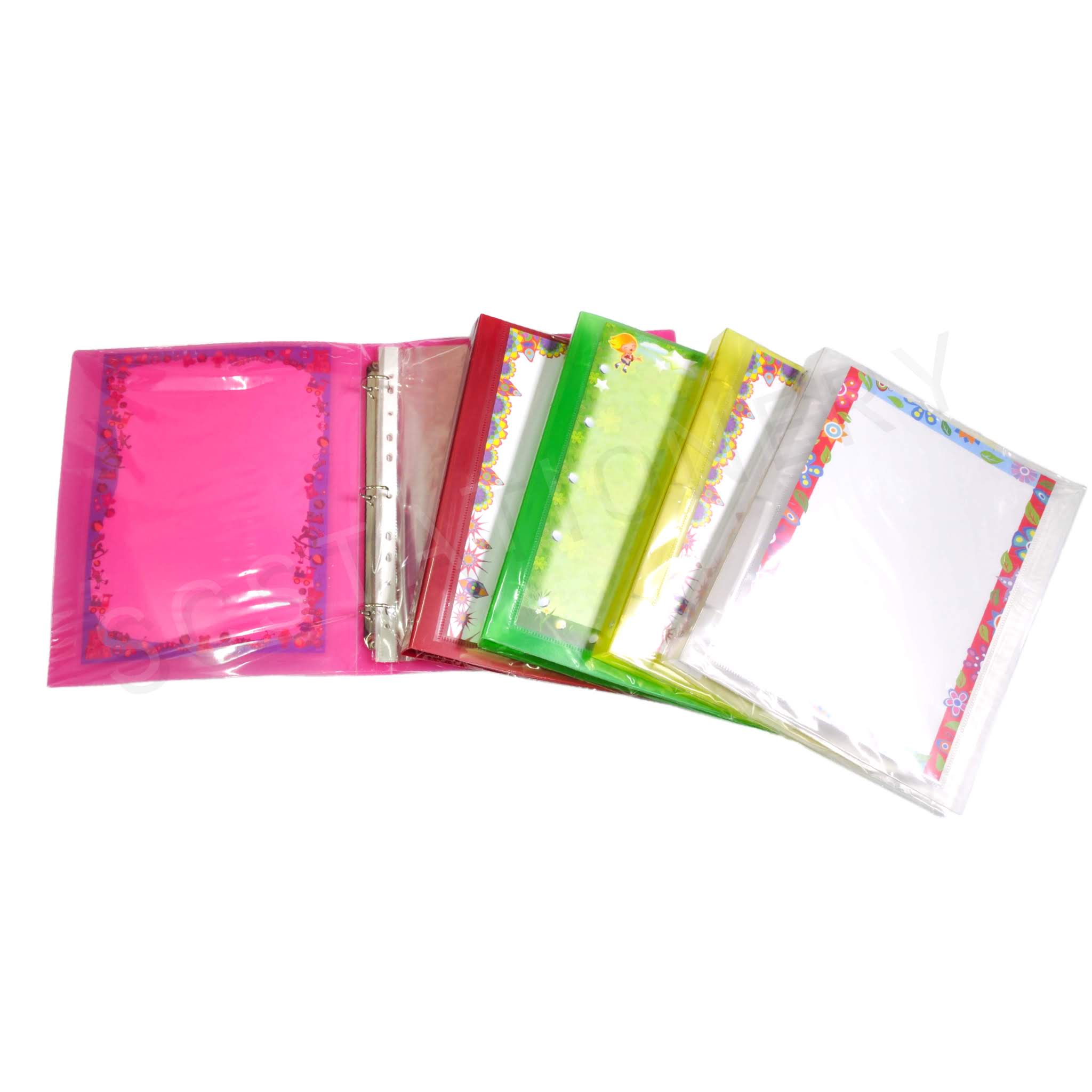 แฟ้ม 3ห่วง A4 10ไส้ โชว์ปก คละสี