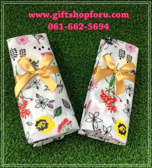 ถุงผ้าสปันบอนด์ลายดอกผ้าหนา สวยหรูหราใชงานทนทาน