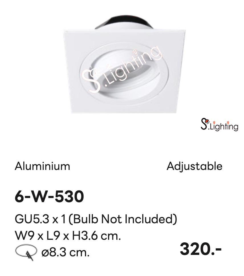 โคมไฟดาวไลท์ฝังฝ้า 6-W-530
