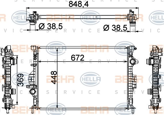 หม้อน้ำ VOLVO XC60,S80II (36002451)