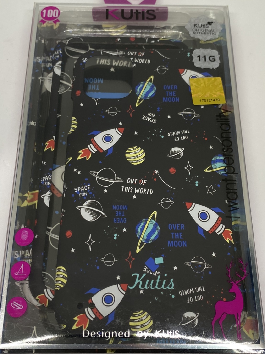 เคสคูทิส(Kutis)เคสไอโฟน11G(ลายจรวดอวกาศ)มาใหม่ เคสประกบหน้า-หลัง เคสเรืองแสง เคสลายวินเทจ ร้านSuperhero Klongthom