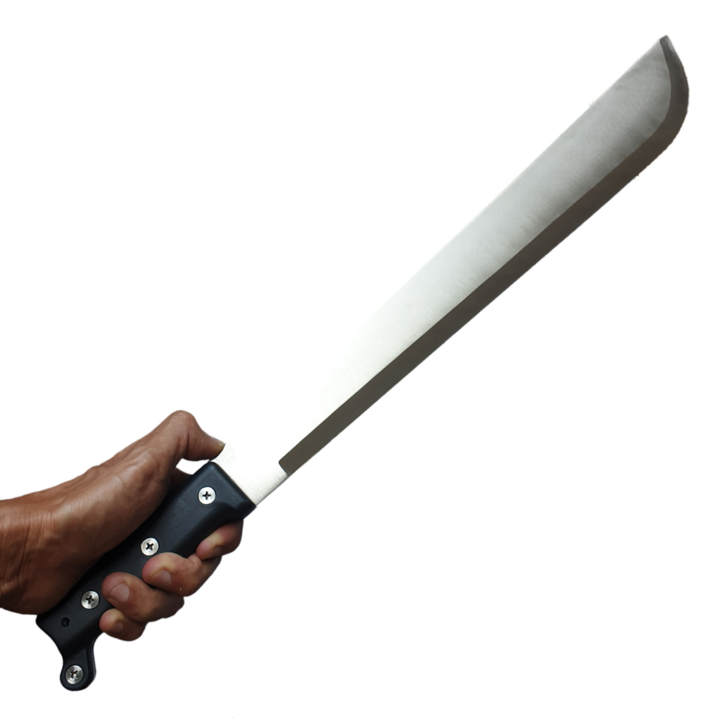 มีดใบตาย มีดมาเชเต้ Machete ขนาด 21.3 นิ้ว (54 ซม.) สีเงินพร้อมซองไนล่อนสำหรับเก็บมีด