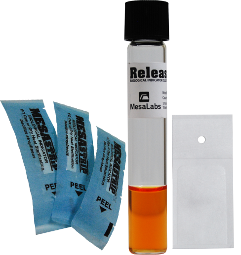ชุดทดสอบประสิทธิภาพการทำให้ปราศจากเชื้อ Releasat (Mesa Strip Gas Bacillus atrophaeus 10^6 & Tryptic Soy Broth(20 ชุด/แพ็ค))
