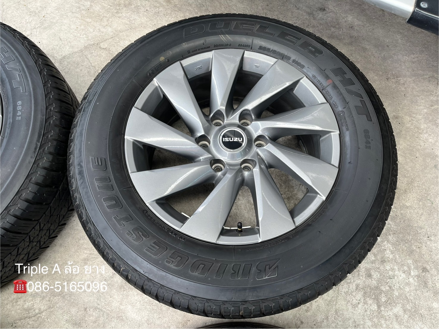 ✨ล้อแม็ก✨ISUZU MU-X ขอบ 18 สีเทา แถมยาง 265-60-18 Bridgestone ปี 20