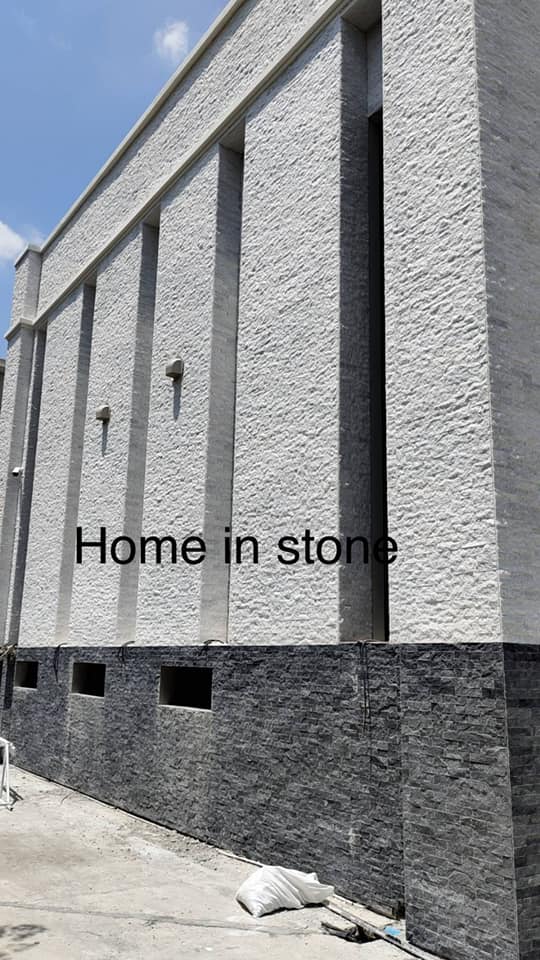 หินประดับตกแต่ง crystal black and white ขนาด 5x20