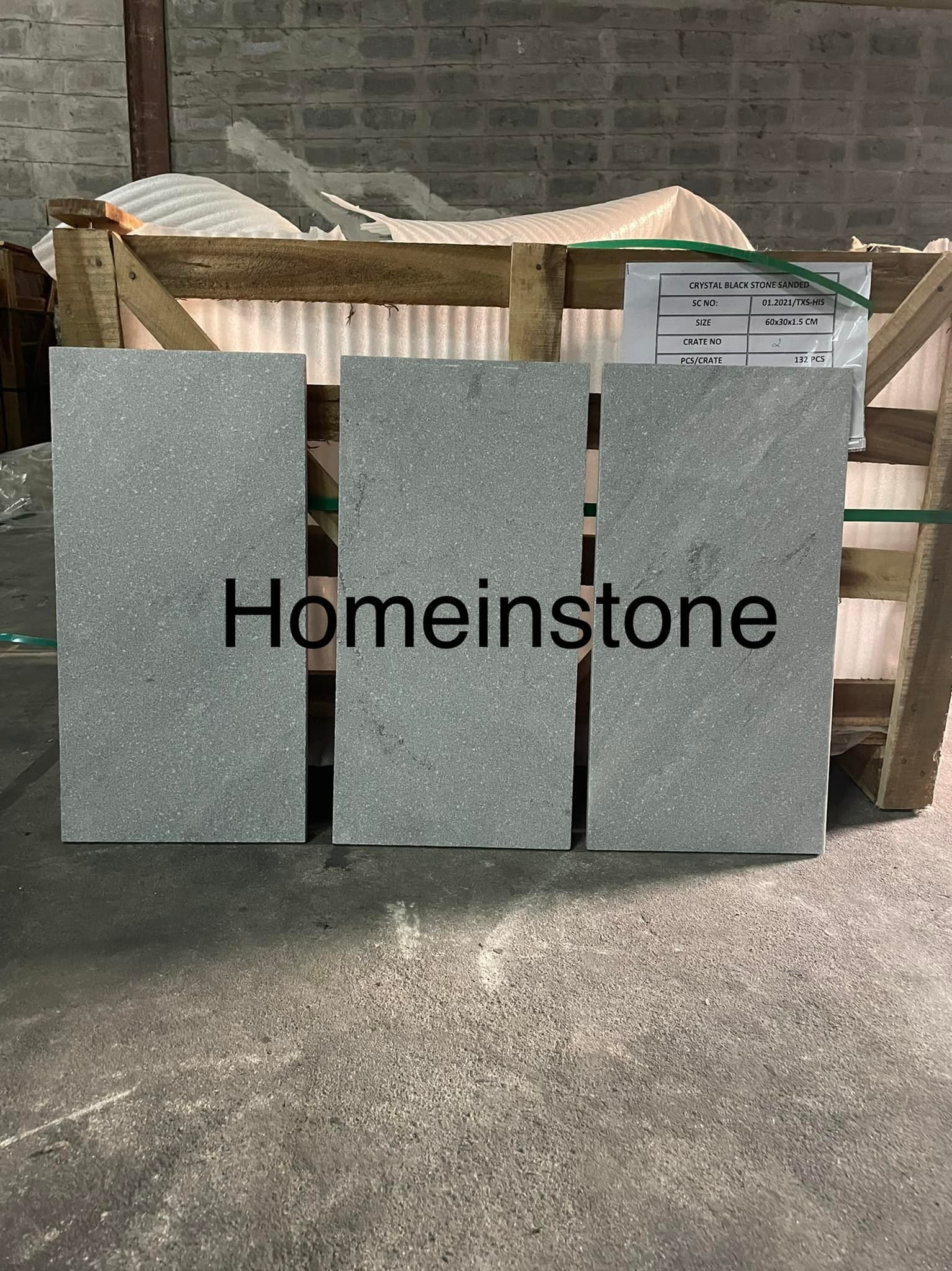 หินธรรมชาติ แผ่นสวย พร้อมส่ง Crystal Black