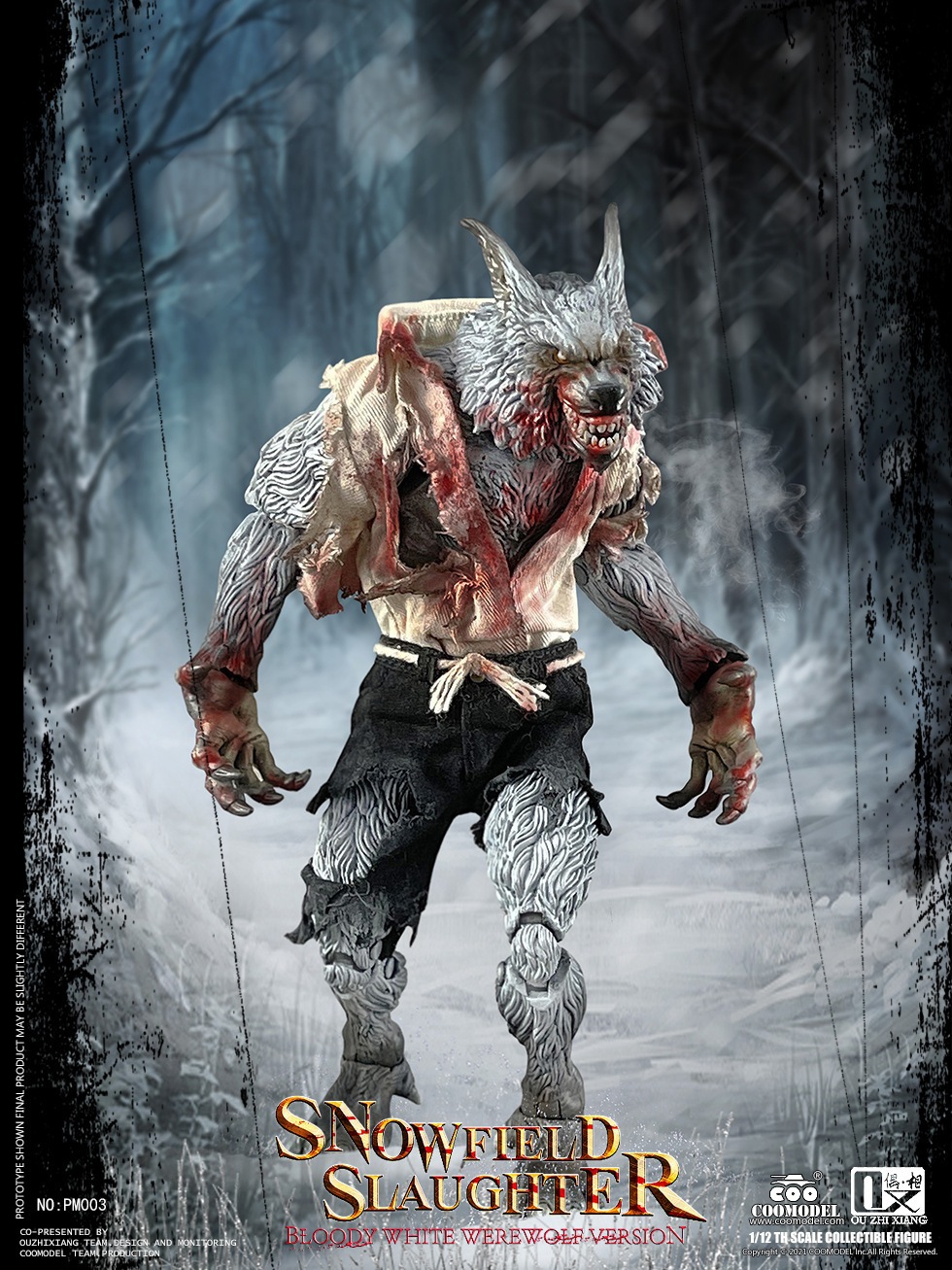 COOMODEL PM003 1/12 Palmtop Monsters - Snowfield Slaughter (Bloody White Werewolf Version) [Standard Edition]