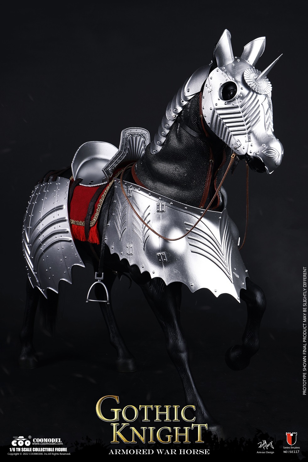 COOMODEL SE117 1/6 SUPERALLOY: SERIES OF EMPIRES - GOTHIC ARMORED WAR HORSE