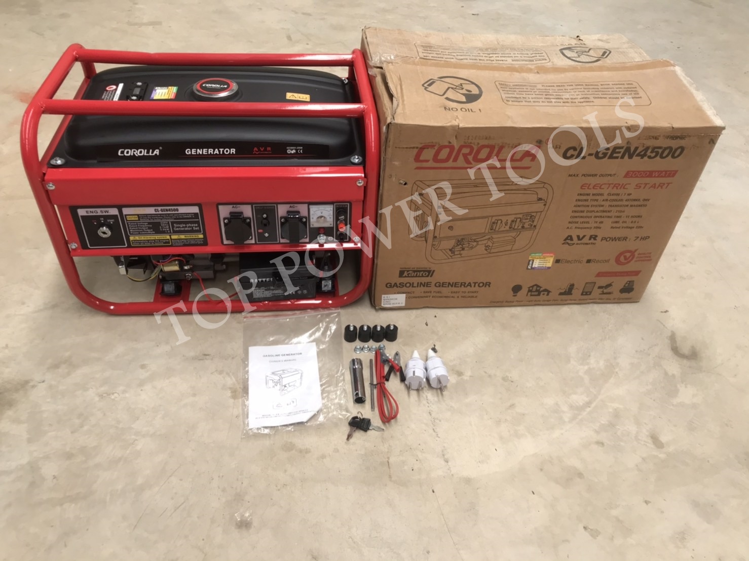 เครื่องปั่นไฟเบนซิน CL-GEN-4500(3,000W.)COROLLA สตาร์ทกุญแจ