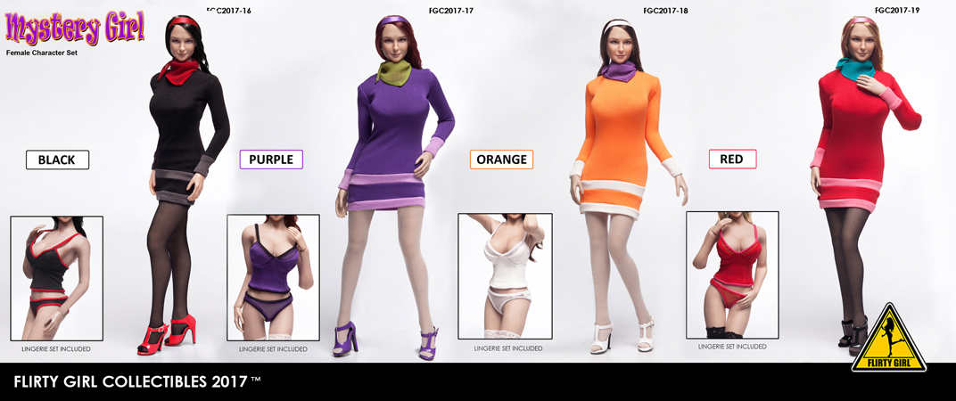 FLIRTY GIRL COLLECTIBLES 1/6 FGC2017-16-19 "MYSTERY GIRL" Female Character Set