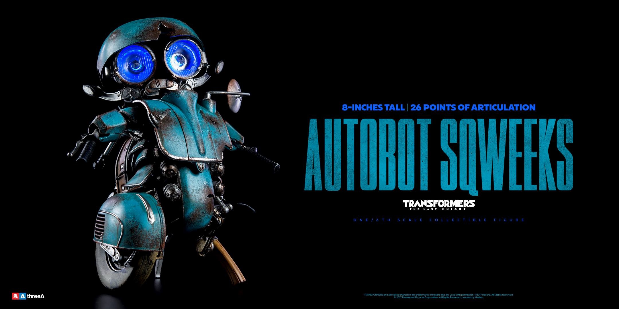 ThreeA x Hasbro Transformers The Last Knight - Autobot Sqweeks (Limited Version)
