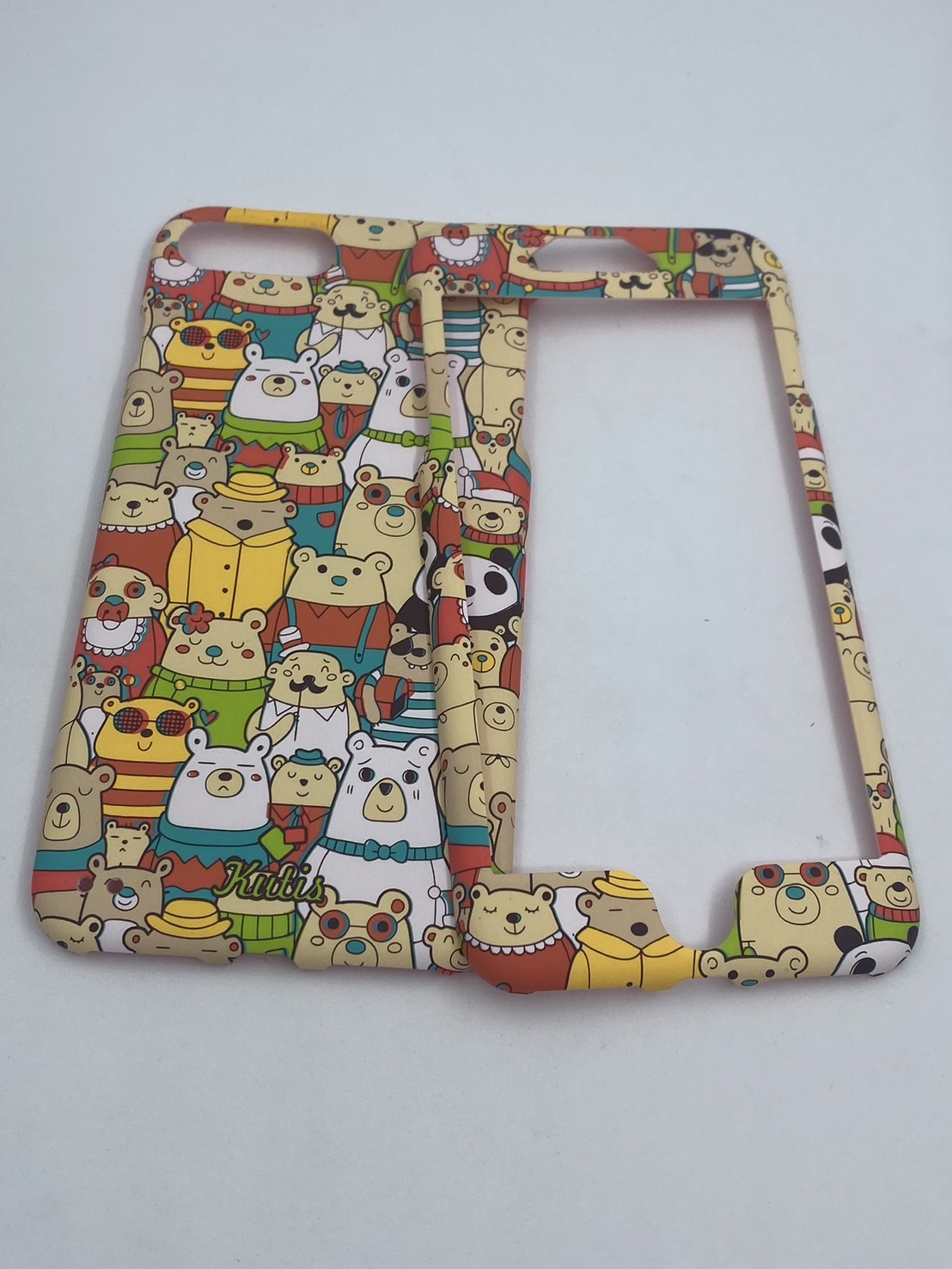 เคสคูทิส(Kutis)เคสไอโฟน7พลัส,8พลัส(ลายหมีหมู่)มาใหม่ เคสประกบหน้า-หลัง เคสเรืองแสง เคสลายวินเทจ ร้านSuperhero Klongthom