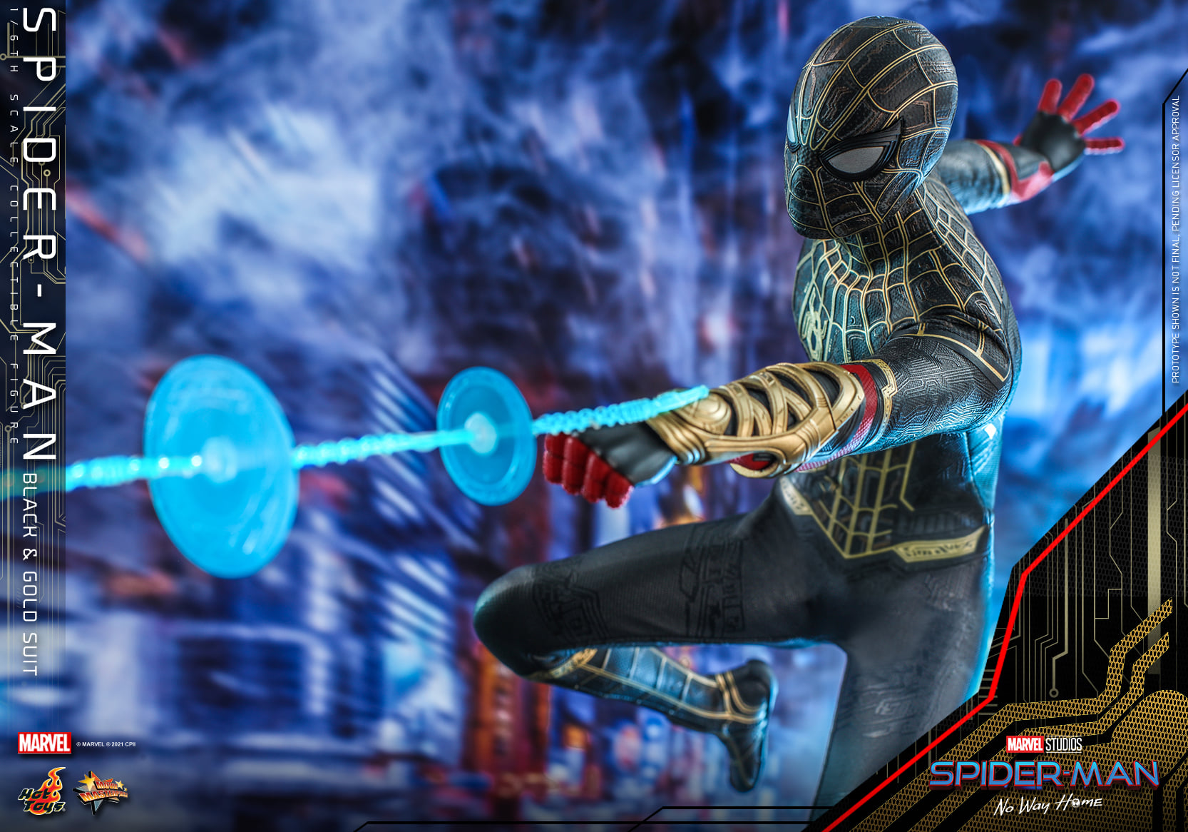 Hot Toys MMS604 1/6 Spider-Man: No Way Home - Spider-Man (Black & Gold Suit)