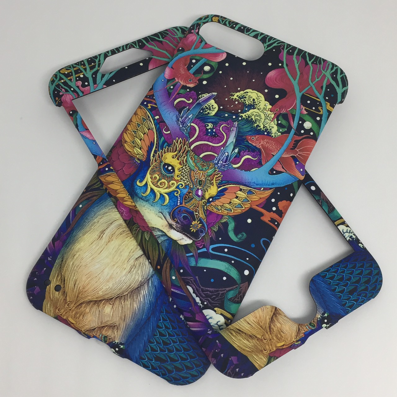 เคสคูทิส(Kutis)ไอโฟน7พลัส,8พลัส(ลายกวางมีเขา)มาใหม่ เคสประกบหน้า-หลัง เคสเรืองแสง เคสลายวินเทจ