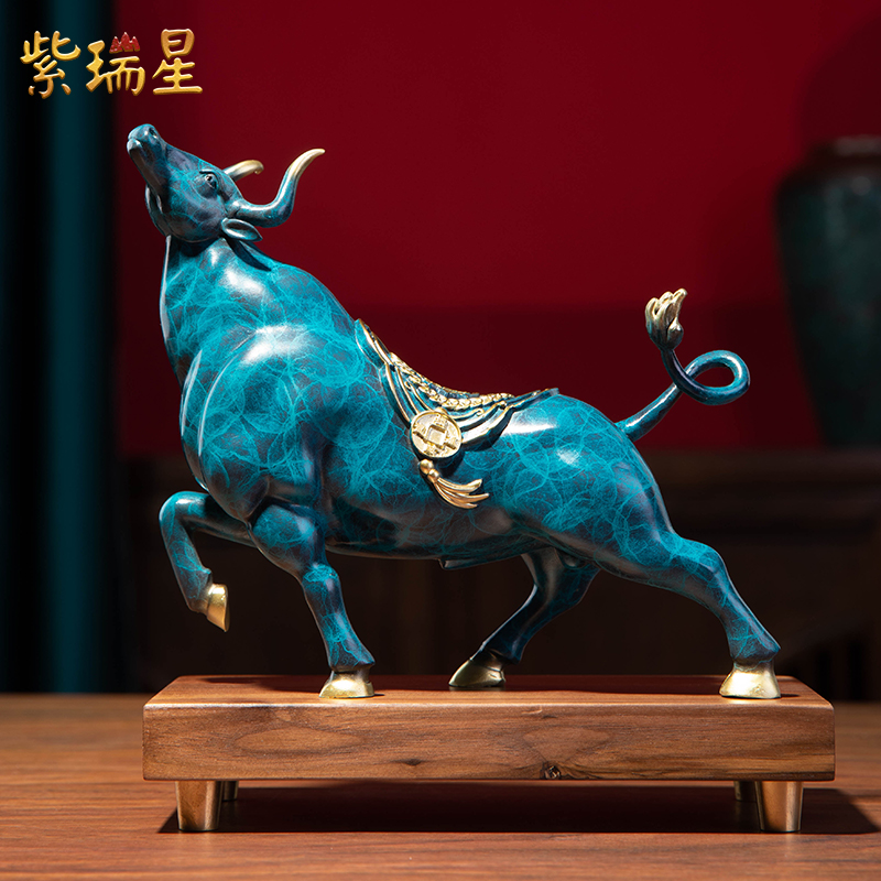 #วัวกระทิงนำโชค Lucky Ox งานทองเหลือง วัวผู้หนักแน่นมั่นคง ซื่อสัตย์ ใจเย็น และขยัน